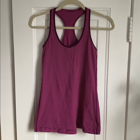 Lululemon pink stripe Racerback tank - Picture 4 of 7